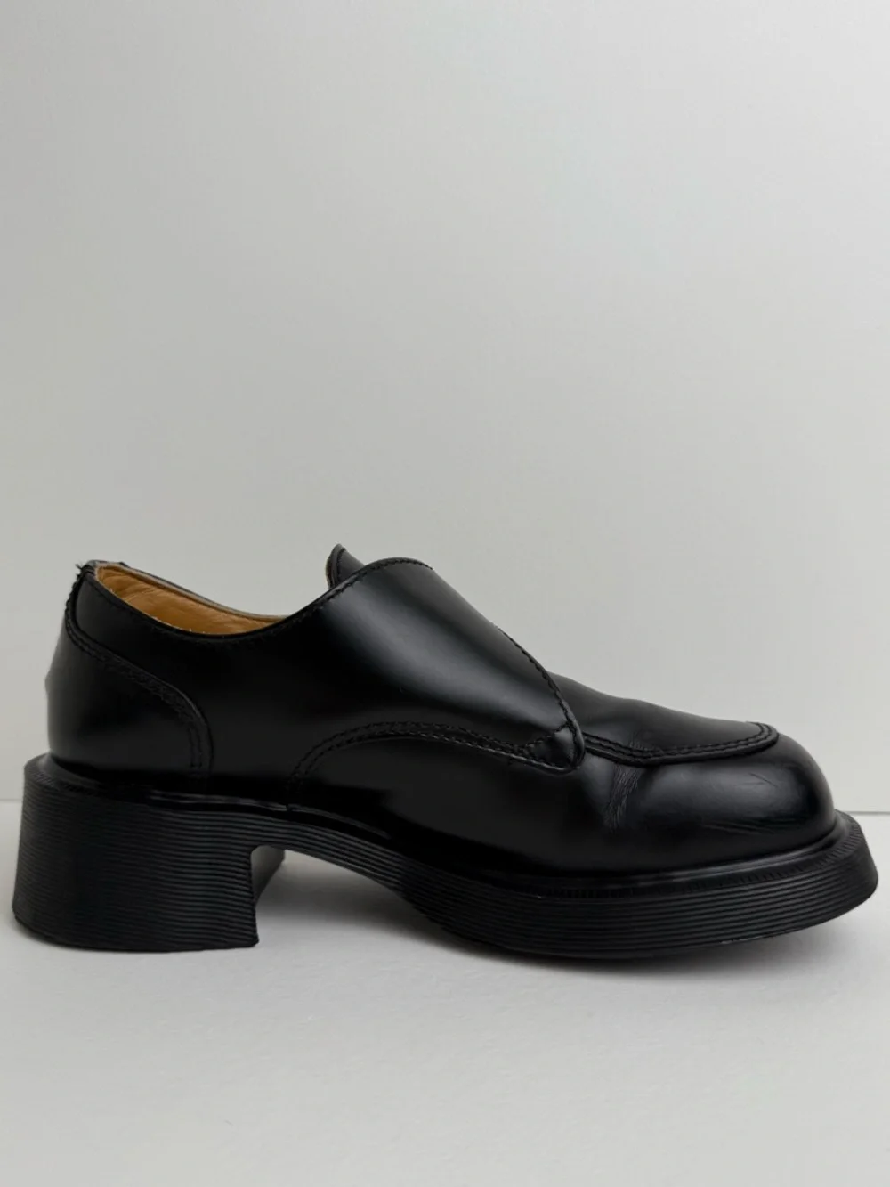 Vintage Dr. Martens England Black Heel Buckle Leather Mary Janes Oxfords UK 5 - Picture 6 of 16